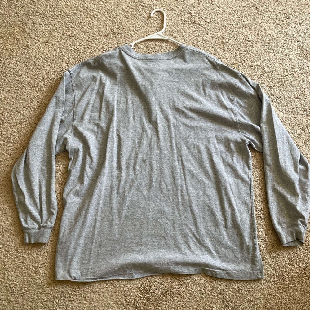 Carhartt Shirt Mens XL Grey Loose Fit Crew Neck Long Sleeve Pocket Utility - Picture 5 of 5